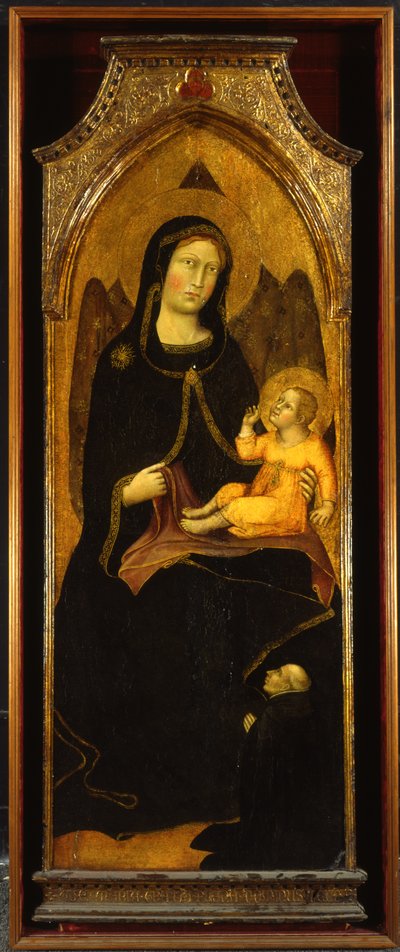 Madonna and Child with Donor, Panel from the High Altar of SS. Domenico e Giacomo, Bevagna, 1416 by Benedetto di Bindo