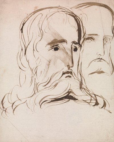 Study for the Head of Christ and an Apostle by Benjamin Robert Haydon