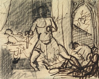 Study of Figures in a Dramatic Scene by Benjamin Robert Haydon