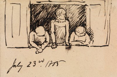 Study of Three Figures, Leaning on a Windowsill by Benjamin Robert Haydon
