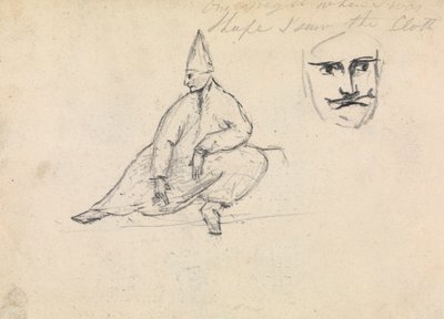 Study of a Seated Man, Wearing a Pointed Hat by Benjamin Robert Haydon