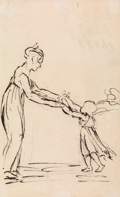 Study of a Woman and Child Playing by Benjamin Robert Haydon