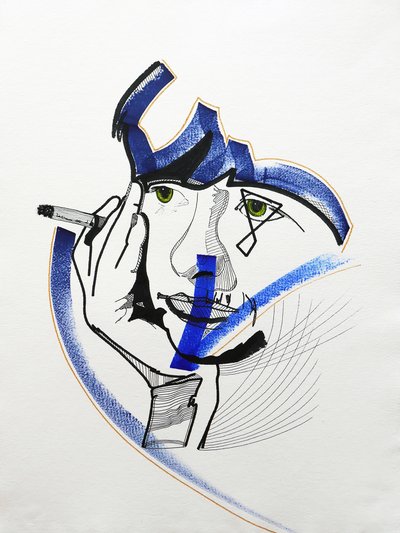 Surportrait: Françoise Sagan 1, 2019 by Benoit Erwann Boucherot