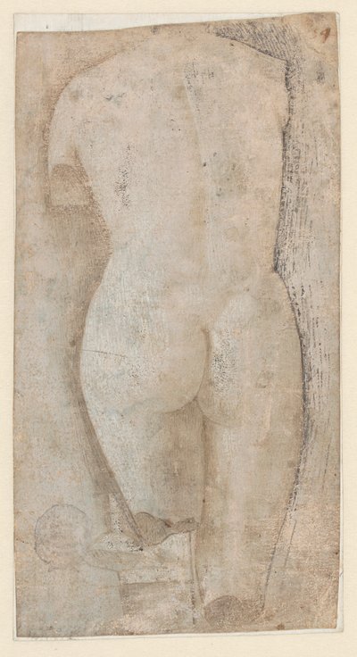 Sketch of Classical Sculpture of the Venus Pudica Type by Benozzo Gozzoli