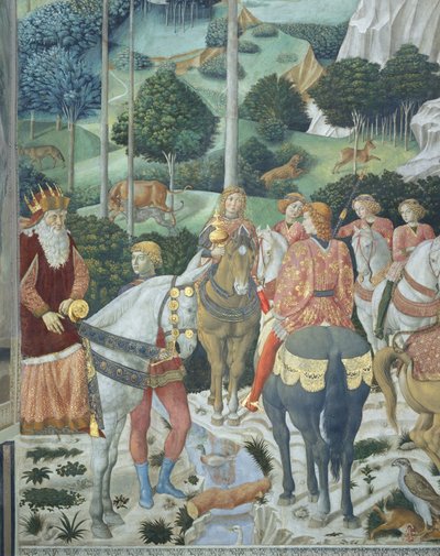 Giuseppe, the Patriarch of Constantinople, as One of the Three Kings, Detail from the Journey of the Magi Cycle by Benozzo di Lese di Sandro Gozzoli