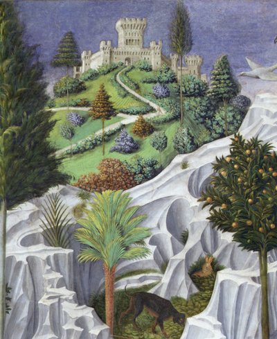 Landscape with a Castle (detail) by Benozzo di Lese di Sandro Gozzoli