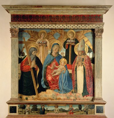 Madonna and Child with SS. Andrew and Prosper, 1466 by Benozzo di Lese di Sandro Gozzoli