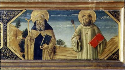 St. Anthony Abbot and St. Benedict (detail) by Benozzo di Lese di Sandro Gozzoli
