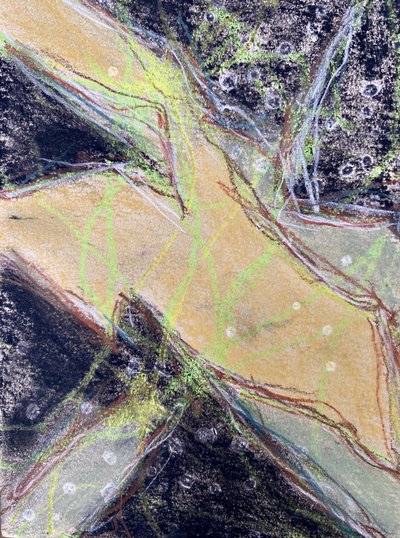 Abstract Yellow Crossing by Berit Pihl