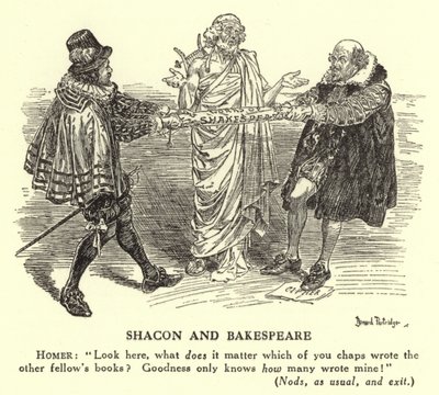 Shacon and Bakespeare - The authorship of Shakespeare by Bernard (after) Partridge