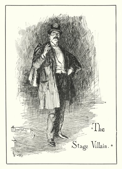 The Stage Villain by Bernard (after) Partridge