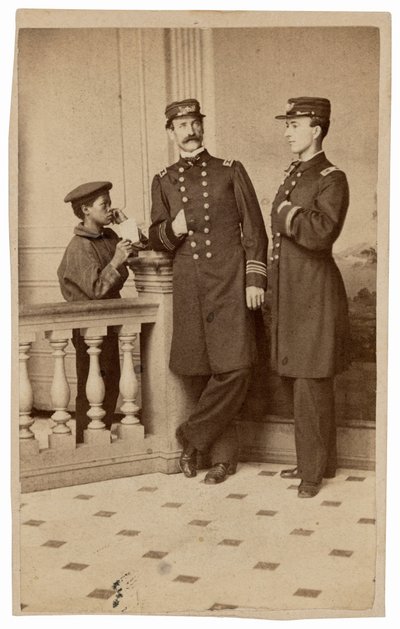 Portrait of Naval Officers and a Messenger, c. 1863 by Bernard Moses
