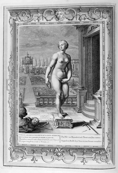 Pygmalion is Enamoured With a Statue he Has Made by Bernard Picart