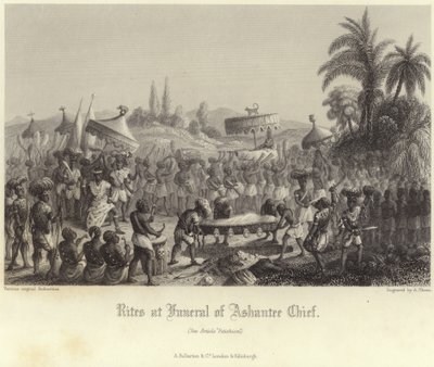 Rites at funeral of Ashantee Chief by Bernard Picart