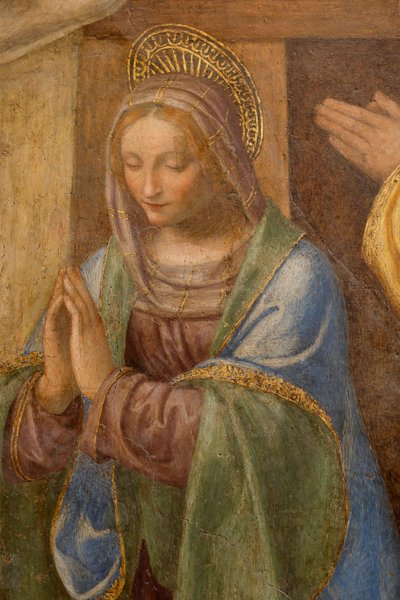 Nativity and Adoration of the Shepherds, c. 1520-1525 (detail) by Bernardino Luini