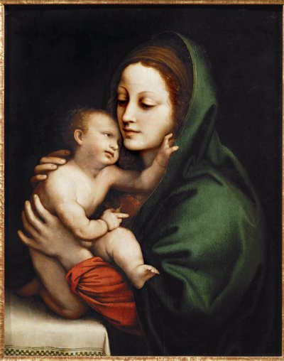 Saint Mary and Child, Fragment of a Presentation in the Temple by Bernardino Luini