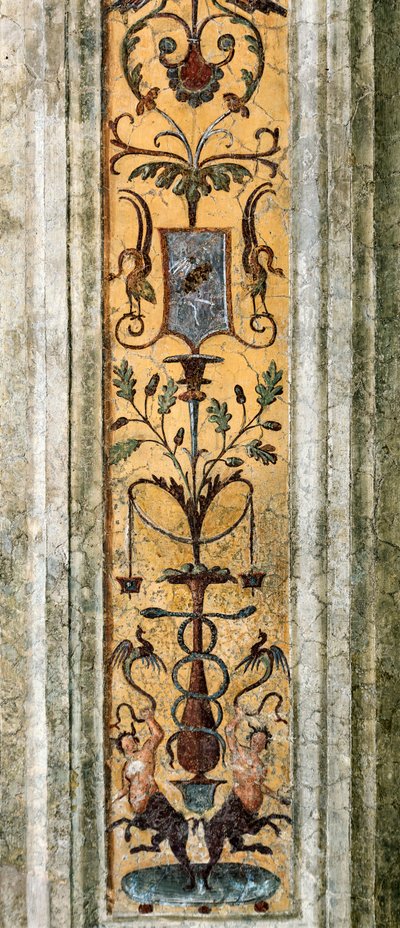 Detail of pilaster with grotesque figures by Bernardino di Betto Pinturicchio