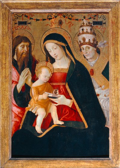 The Virgin and Child between Saint Jerome and Saint ... by Bernardino di Betto Pinturicchio