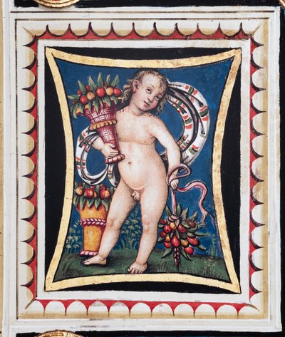 The Piccolomini Library, the Ceiling, Panel with Allegory of the Seasons: Spring, Fresco by Bernardino di Betto, Known as Pinturicchio by Bernardino di Betto Pinturicchio
