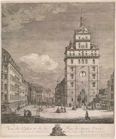 The Former Kreuzkirche in Dresden, Plate from the Series 