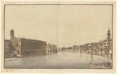 The Grand Canal, with the Fabbriche Nuove on the Left and Campanile of Santi Apostoli on the Right by Bernardo Bellotto