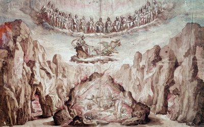 Project for the decor and machinery of an intermede, Le Tromphe de Circe by Bernardo Buontalenti