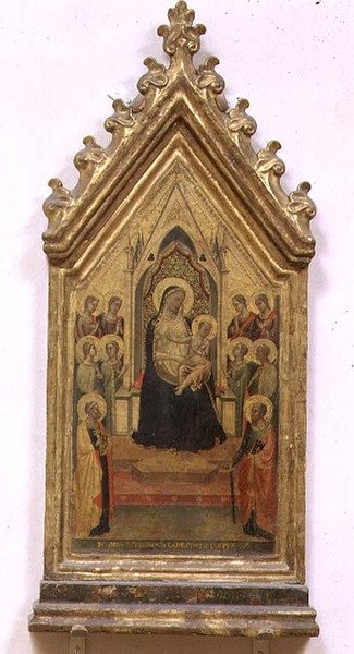 Madonna and Child Enthroned with SS. Peter and Paul and Angels by Bernardo Daddi