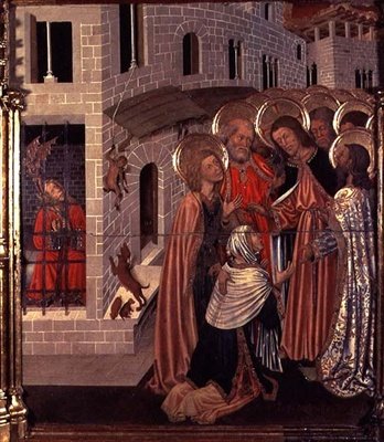 The Healing of the Possessed, predella panel from the Altarpiece of the Transfiguration by Bernardo Martorell