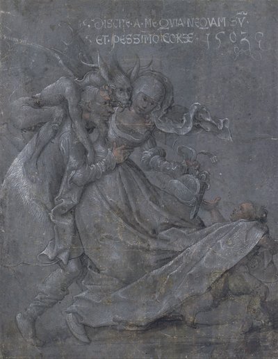 Pair of Lovers with the Devil and Cupid by Bernhard Strigel