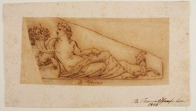 The Earth. Sketch of a figure for Christiansborg Palace Pediment by Bertel Thorvaldsen