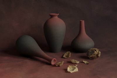 Elegant Pottery Still Life by Betty Liu
