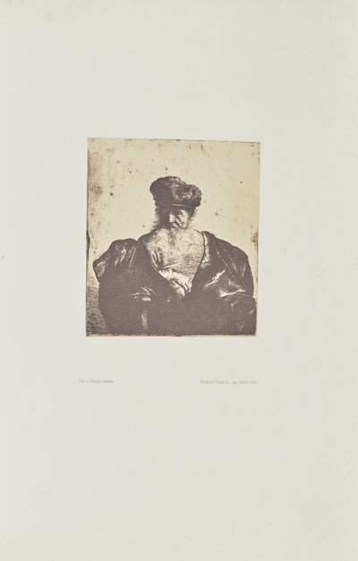 Old Man with Beard, Fur Cap, and Velvet Cloak by Bisson Frères