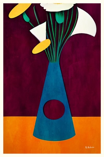 Modern Floral Vase by Bo Anderson