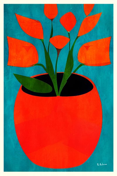 Vibrant Potted Flowers by Bo Anderson
