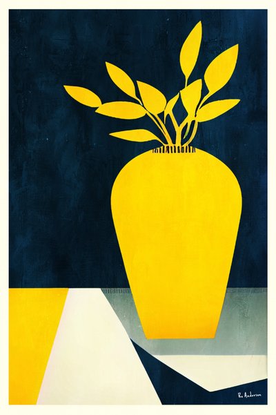 Vibrant Yellow Still Life by Bo Anderson