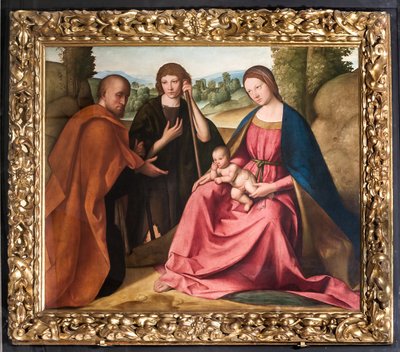 Adoration of the Shepherds Madonna with Infant Jesus and two shepherds by Boccaccio Boccaccino