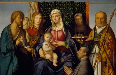 Virgin and Child with Saints and a Donor by Boccaccio Boccaccino