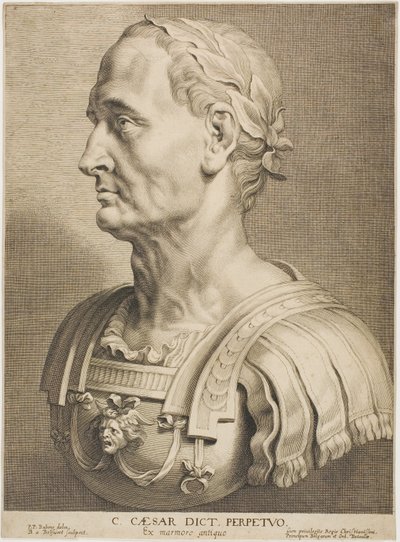 Julius Caesar, Perpetual Dictator, from Twelve Famous Greek and Roman Men by Boetius Adams Bolswert