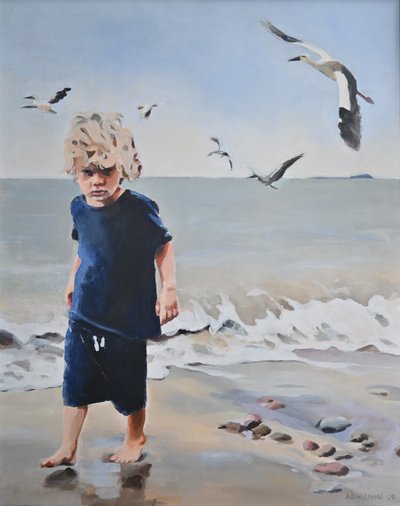 Beach Boy and Gulls by Borgenhag Holmqvist