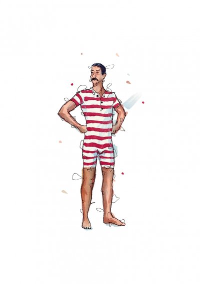 Classic Striped Swimmer by Borgenhag Holmqvist