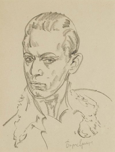 Portrait of the Ballet Dancer and Choreographer Sergey Lifar by Boris Dmitrievich Grigoriev
