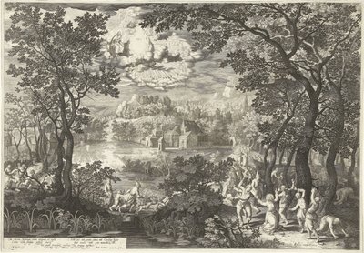 Landscape with the Martyrdom of Saint Stephen by Boëtius Adamsz. Bolswert