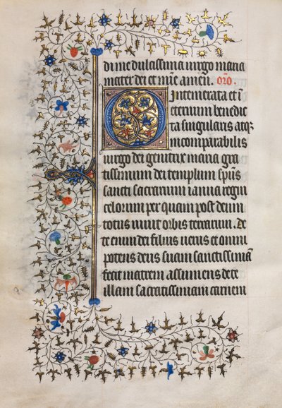 Book of Hours Use of Paris: Decorated Initial by Boucicaut Master