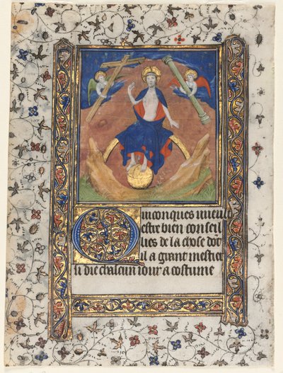 Leaf from a Book of Hours: Christ in Judgment by Boucicaut Master