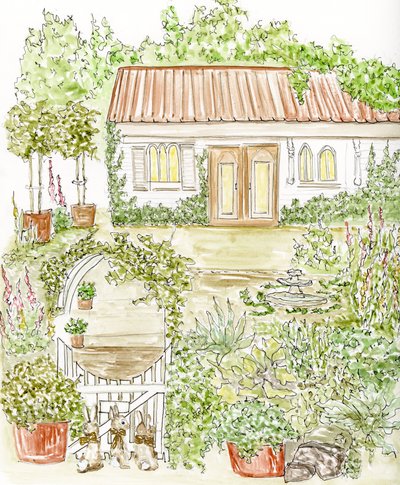 Charming Cottage Garden by Breanna Megan Studio