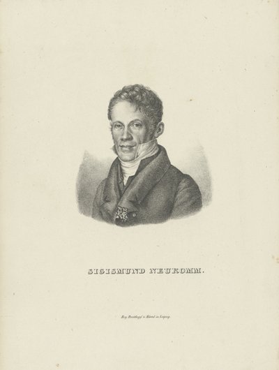 Portrait of the Pianist and Composer Sigismund von Neukomm by Breitkopf and Härtel