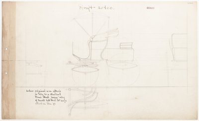 Working drawing for Demi-Mail Phaeton, no. 20400 by Brewster and Co.