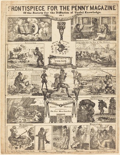 Frontispiece for the Penny Magazine of the Society for the Diffusion of Knowledge by British 19th Century