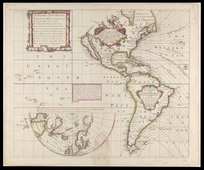 A new and correct sea chart of the whole world showing the variations of the compass as they were found in the year 1700 by British School