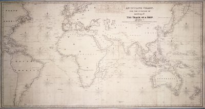 An Outline Chart for Marking Off the Track of a Ship by British School